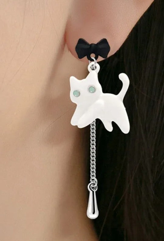 Asymmetric Cat Earrings