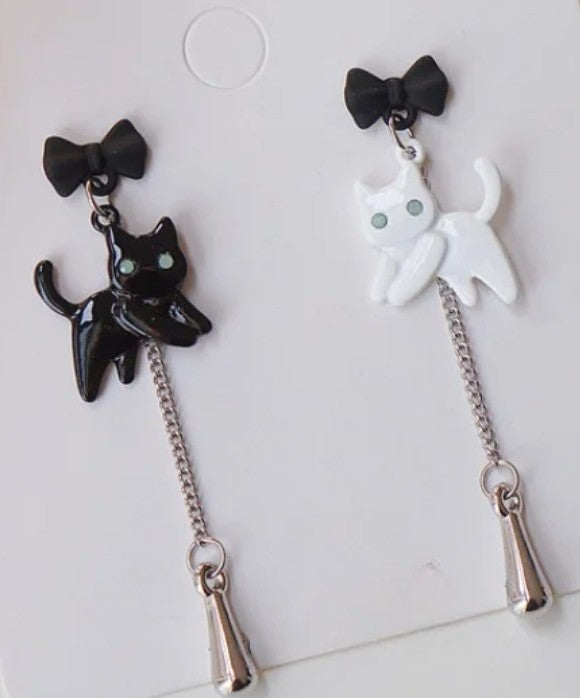 Asymmetric Cat Earrings