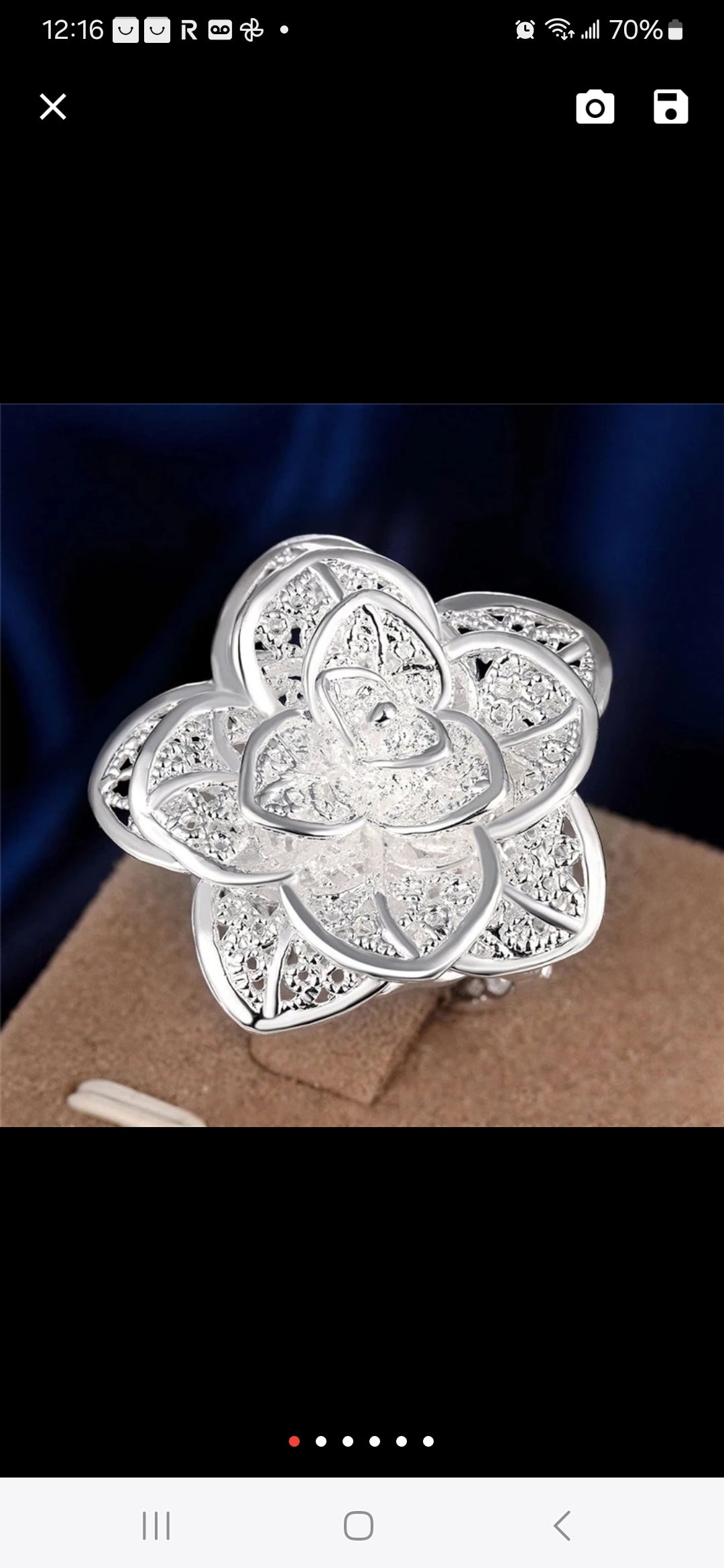 Sterling Silver Flower Ring