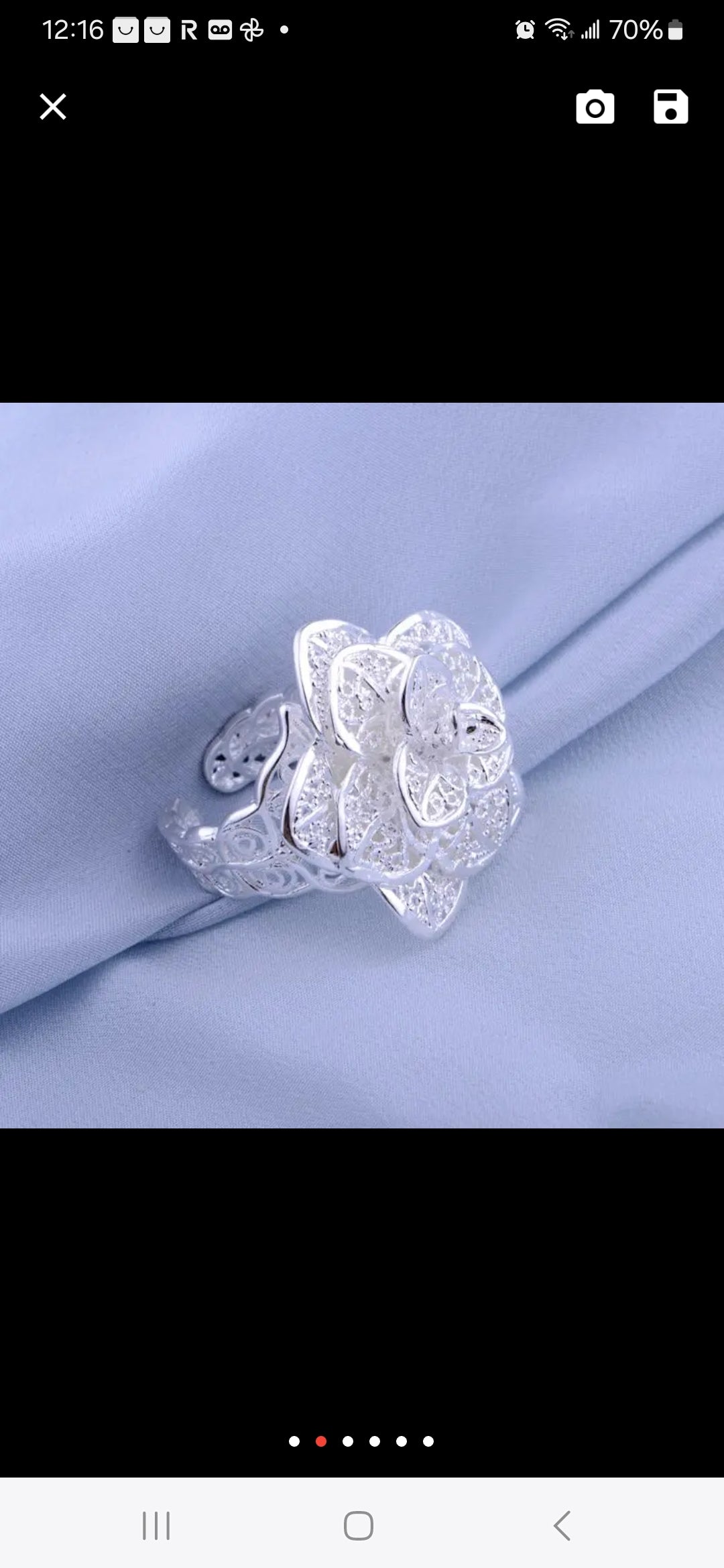 Sterling Silver Flower Ring