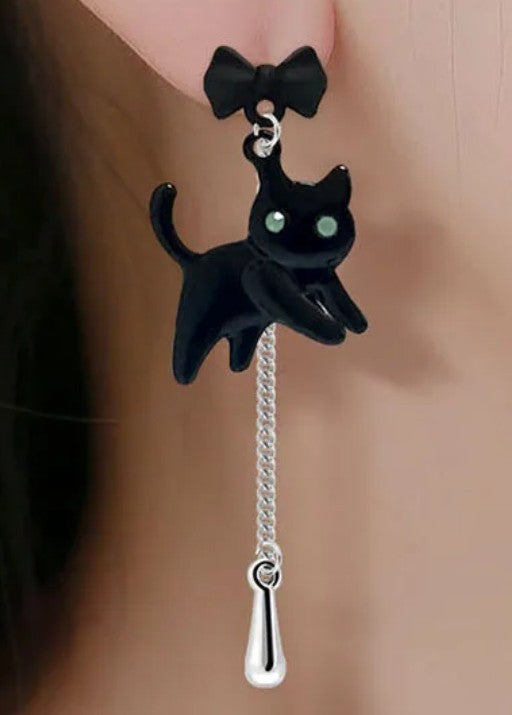 Asymmetric Cat Earrings