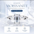 Moissanite and Sterling Silver Ring