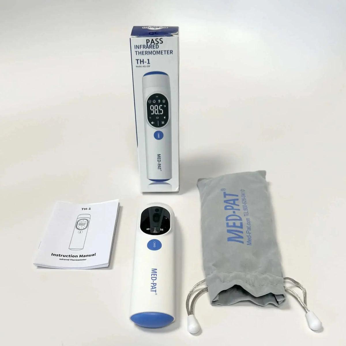 Med-Pat TH-1 Digital Infrared Thermometer – 4-in-1 Ear & Forehead | FDA Cleared